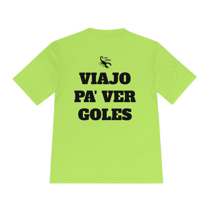 VIAJO PA' VER GOLES Athletic T-Shirt (Unisex)