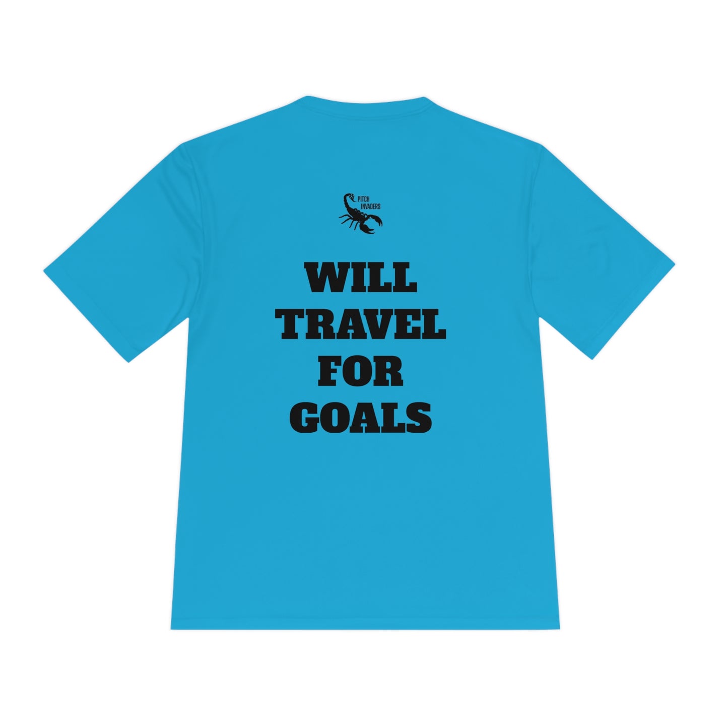 WILL TRAVEL FOR GOALS Athletic T-Shirt (Unisex)