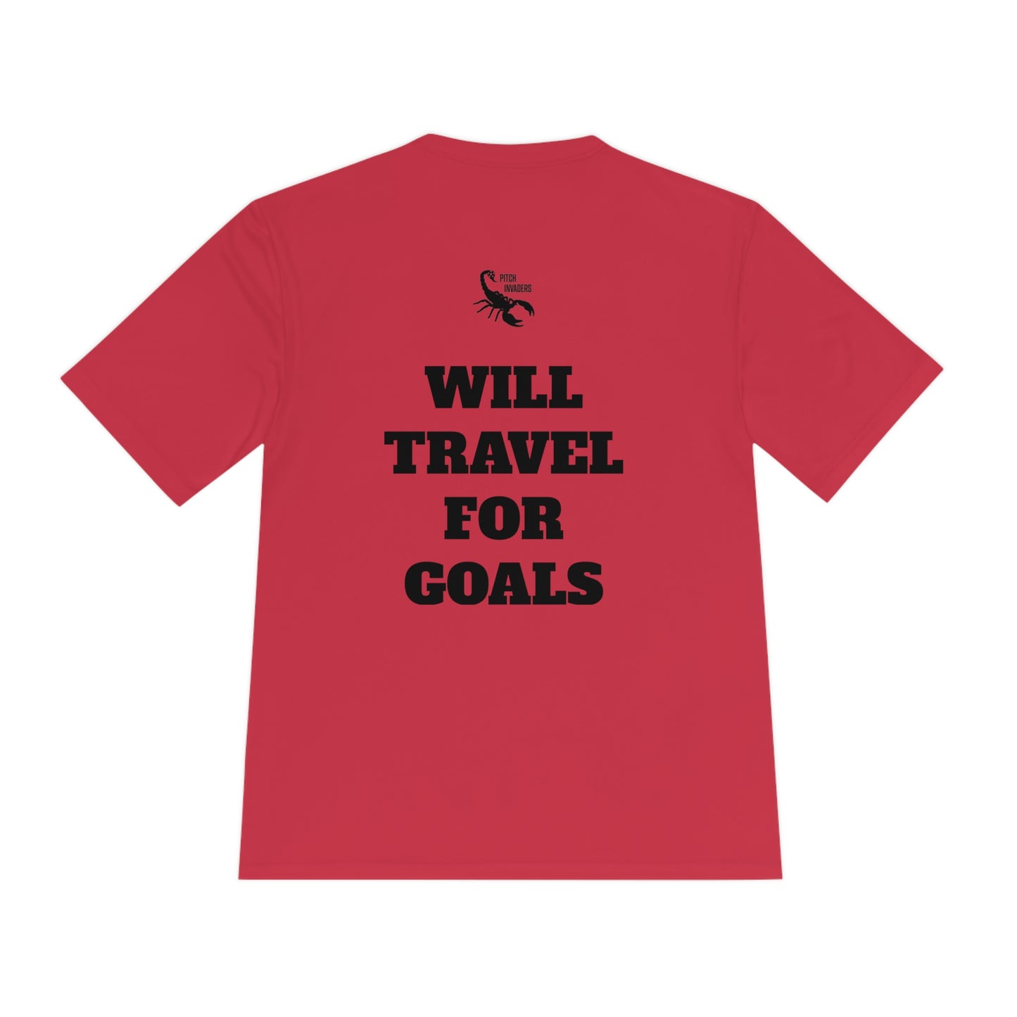 WILL TRAVEL FOR GOALS Athletic T-Shirt (Unisex)