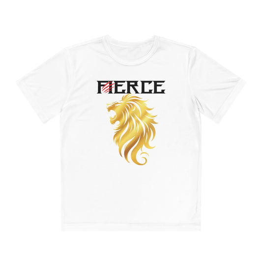 FIERCE GOLD LION Youth Athletic T-Shirt (Unisex)