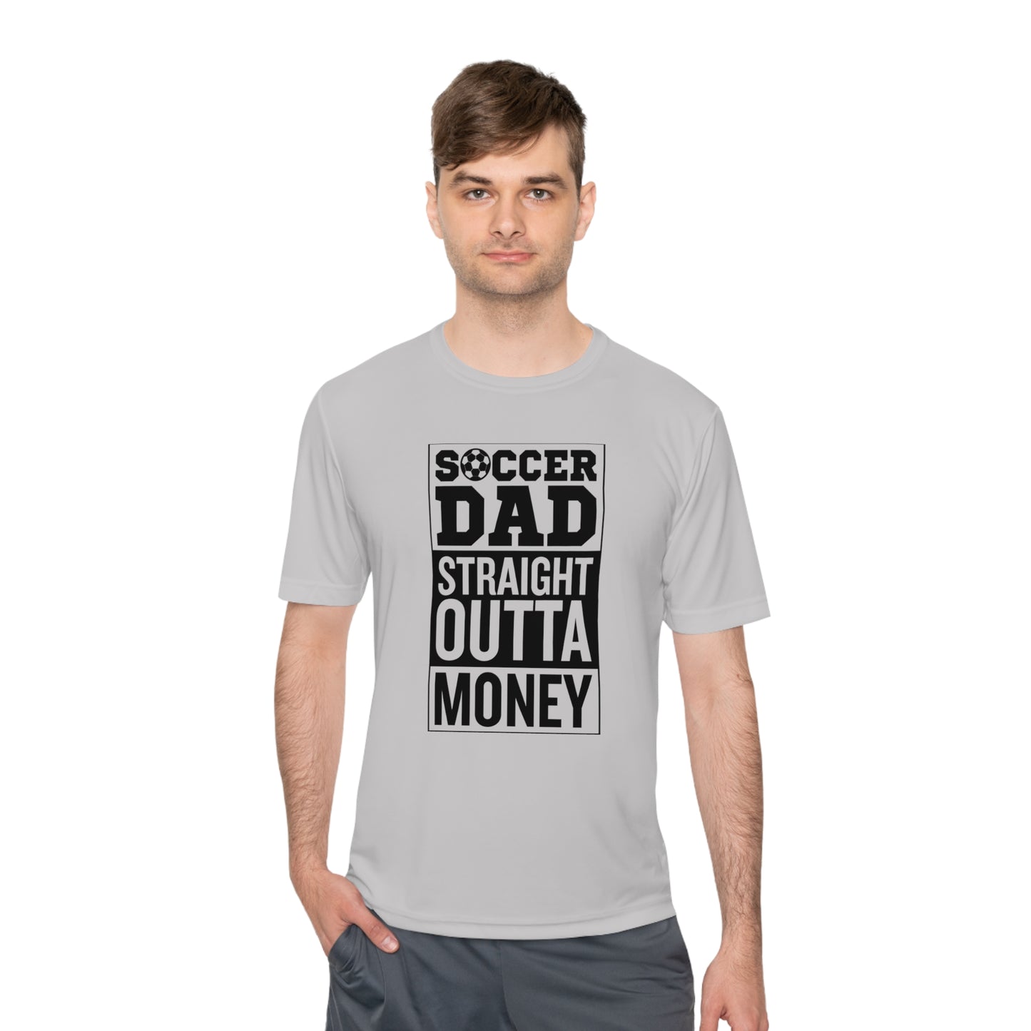 SOCCER DAD STRAIGHT OUTTA MONEY Athletic T-Shirt (Unisex)