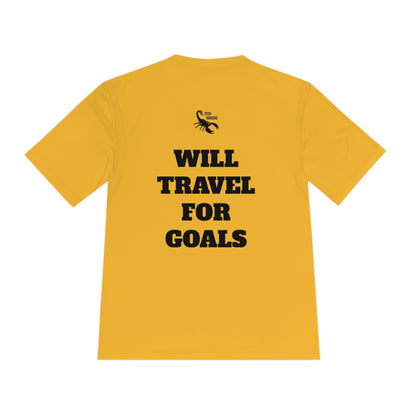 WILL TRAVEL FOR GOALS Athletic T-Shirt (Unisex)