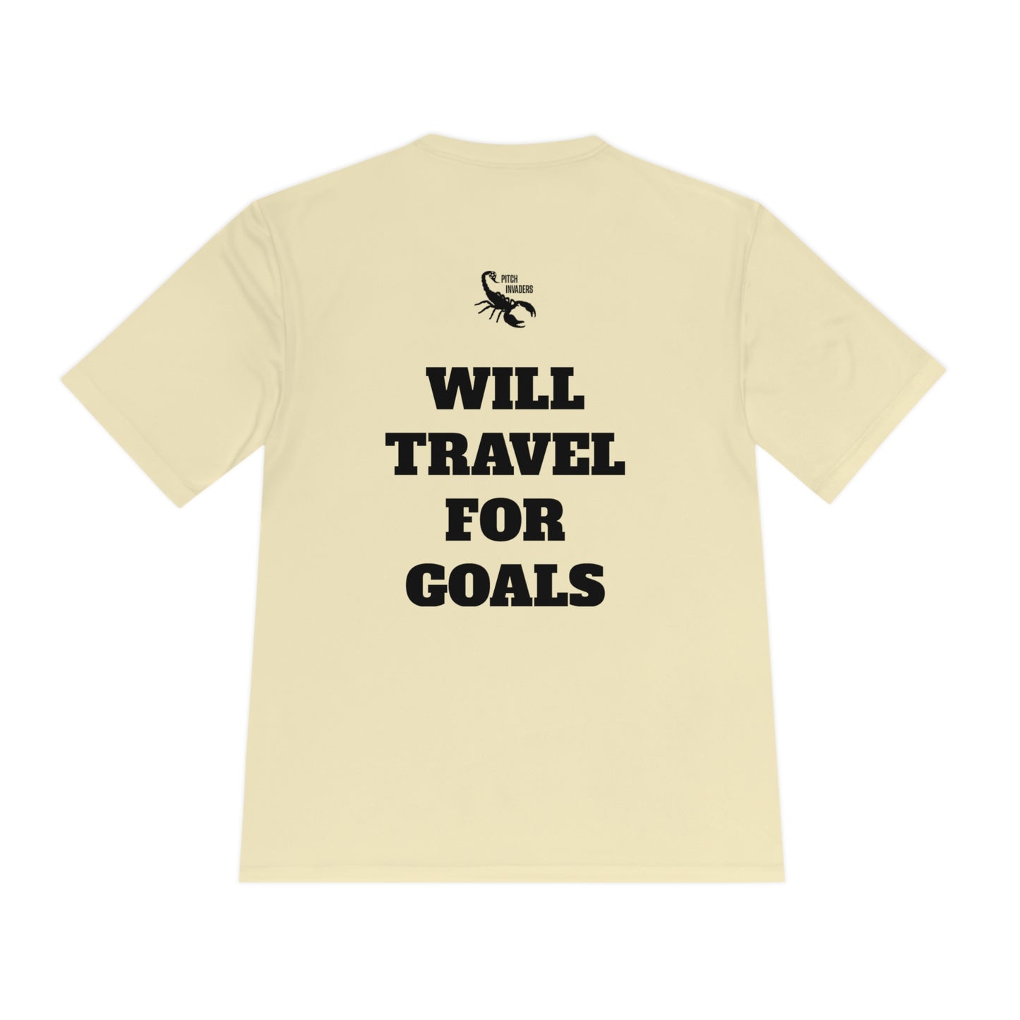 WILL TRAVEL FOR GOALS Athletic T-Shirt (Unisex)